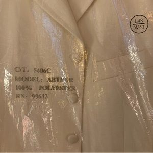 Zacchi Classico Italiana Mens Cream Striped 3-Piece Suit